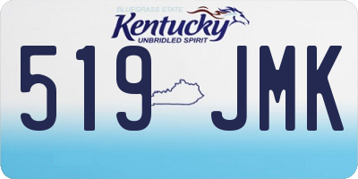 KY license plate 519JMK