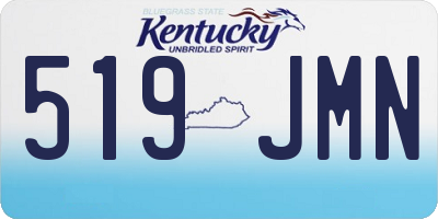 KY license plate 519JMN