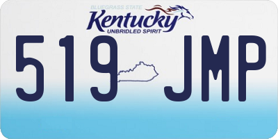 KY license plate 519JMP