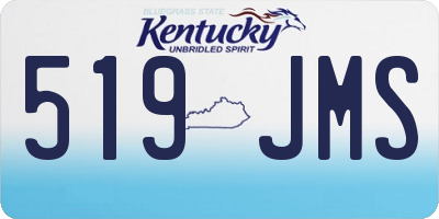 KY license plate 519JMS