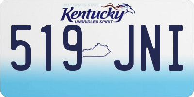 KY license plate 519JNI