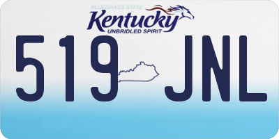 KY license plate 519JNL