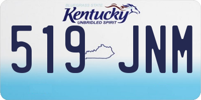 KY license plate 519JNM