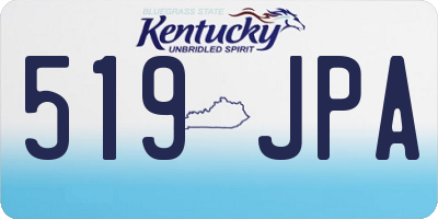 KY license plate 519JPA