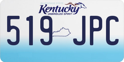KY license plate 519JPC