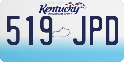 KY license plate 519JPD