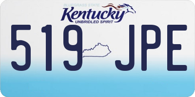 KY license plate 519JPE