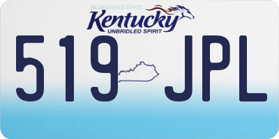 KY license plate 519JPL
