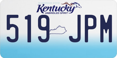 KY license plate 519JPM