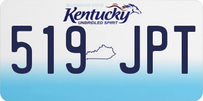 KY license plate 519JPT