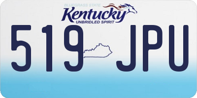 KY license plate 519JPU