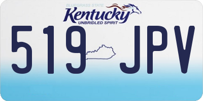 KY license plate 519JPV