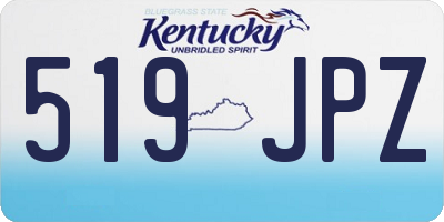 KY license plate 519JPZ