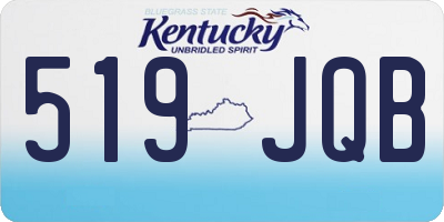 KY license plate 519JQB