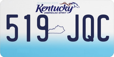 KY license plate 519JQC