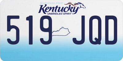 KY license plate 519JQD