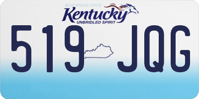 KY license plate 519JQG