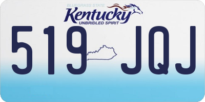 KY license plate 519JQJ
