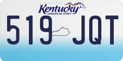 KY license plate 519JQT