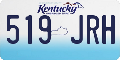 KY license plate 519JRH