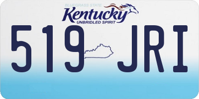 KY license plate 519JRI