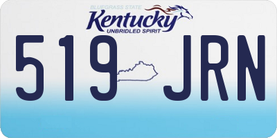 KY license plate 519JRN