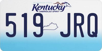 KY license plate 519JRQ