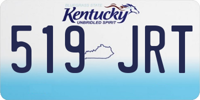 KY license plate 519JRT