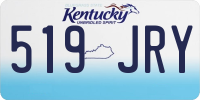 KY license plate 519JRY