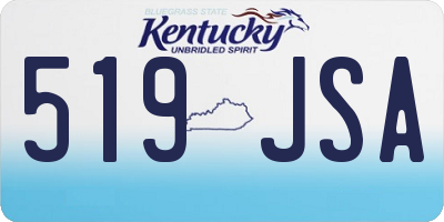 KY license plate 519JSA