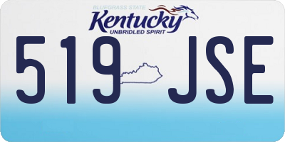 KY license plate 519JSE
