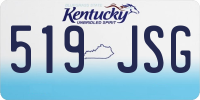 KY license plate 519JSG