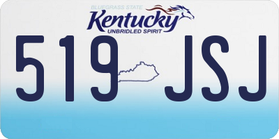 KY license plate 519JSJ