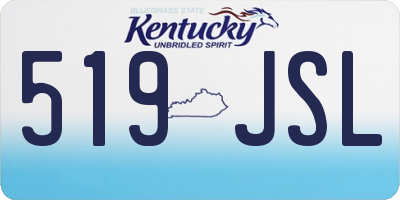 KY license plate 519JSL