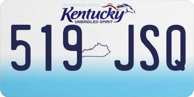 KY license plate 519JSQ