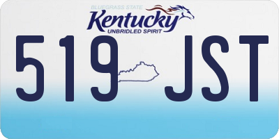 KY license plate 519JST