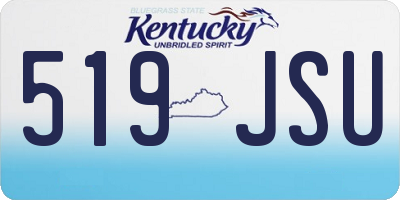 KY license plate 519JSU