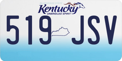 KY license plate 519JSV