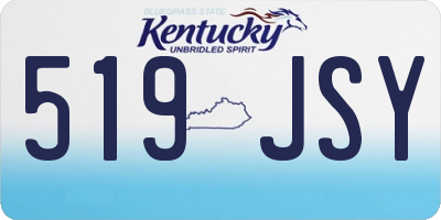 KY license plate 519JSY