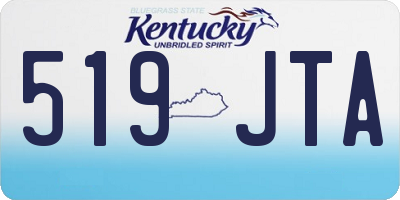 KY license plate 519JTA