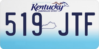 KY license plate 519JTF