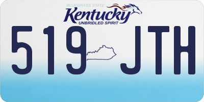 KY license plate 519JTH