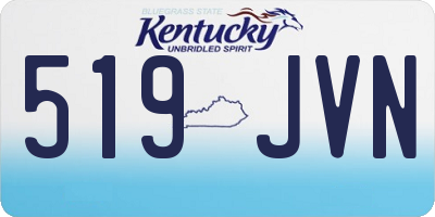KY license plate 519JVN