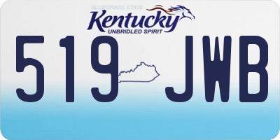 KY license plate 519JWB