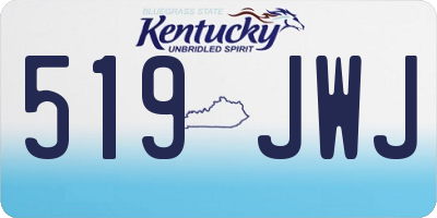 KY license plate 519JWJ