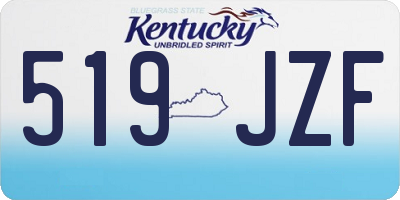 KY license plate 519JZF