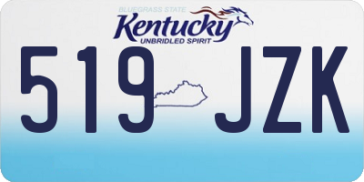 KY license plate 519JZK