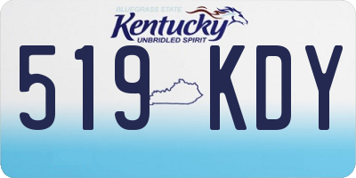KY license plate 519KDY