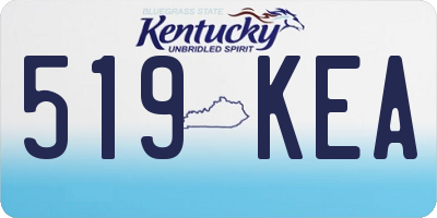 KY license plate 519KEA