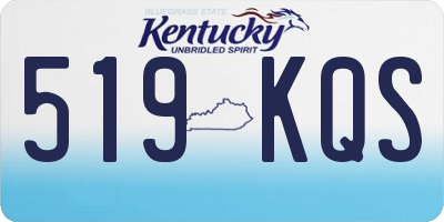 KY license plate 519KQS